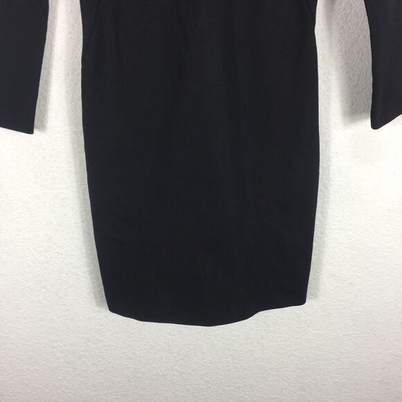 Stella McCartney Black Embellished Neck Mesh Insert Knee Length Dress Size 44 - Picture 9 of 13